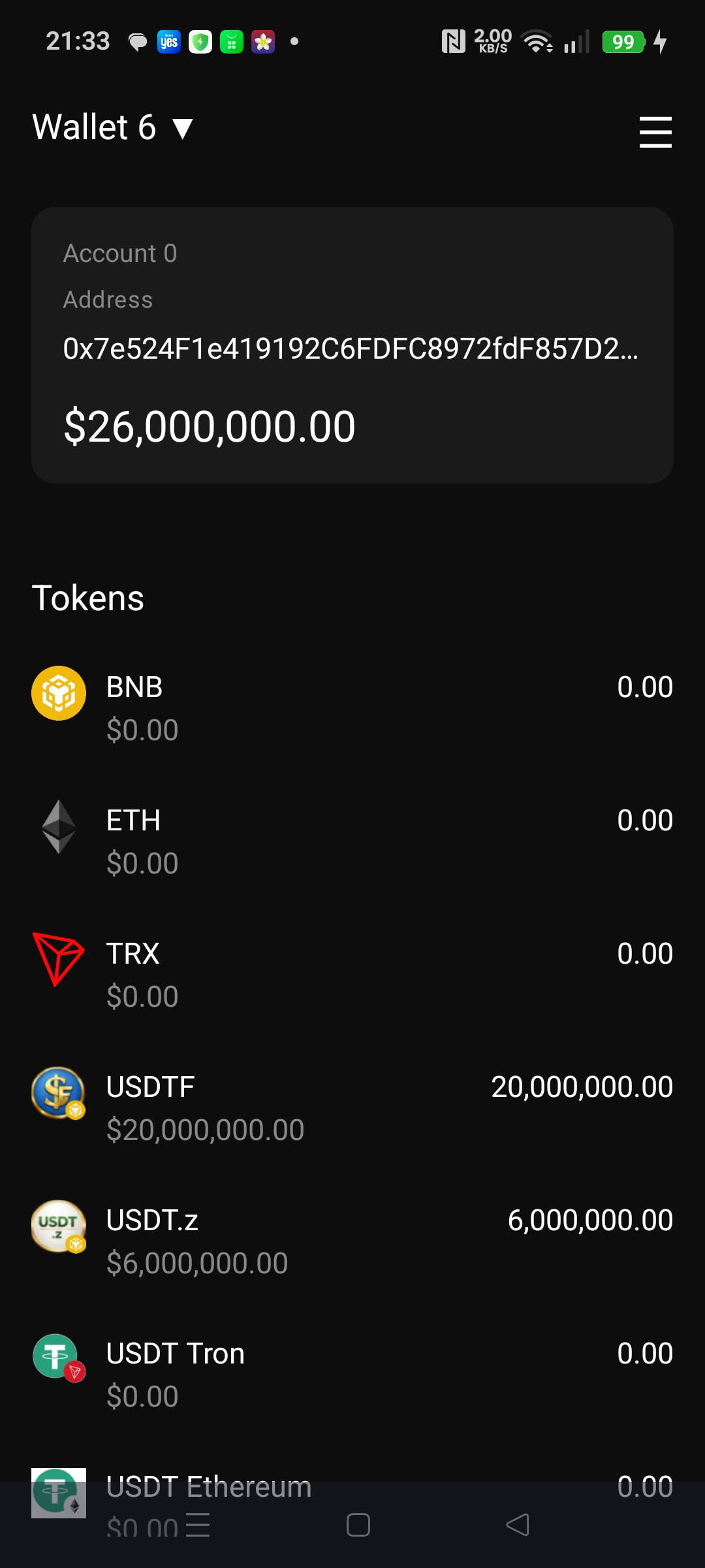 Kyro Wallet Home